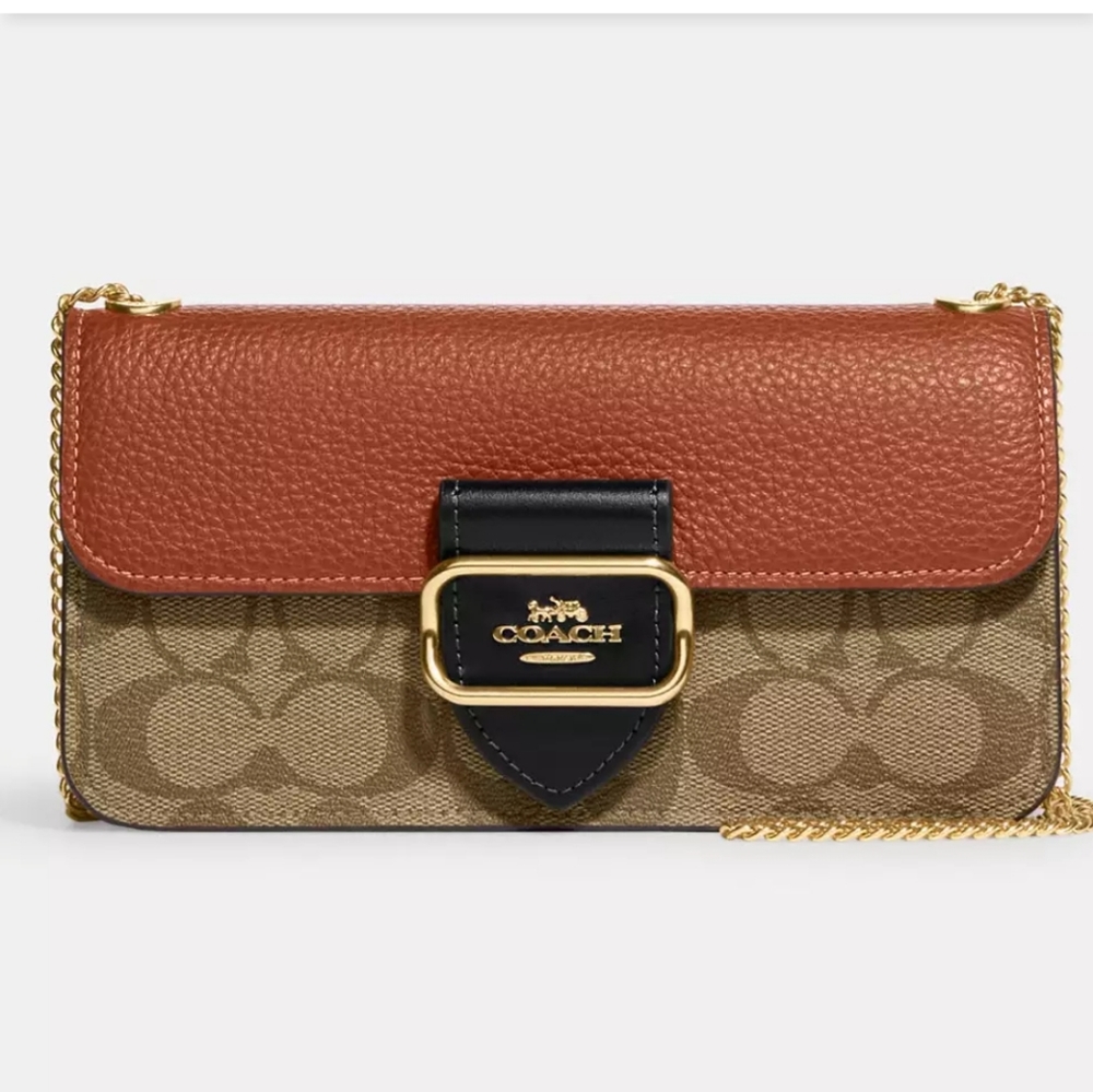 Coach Morgan Crossbody in Colorblock Signature Canvas CF475 - Picture 2 of 11